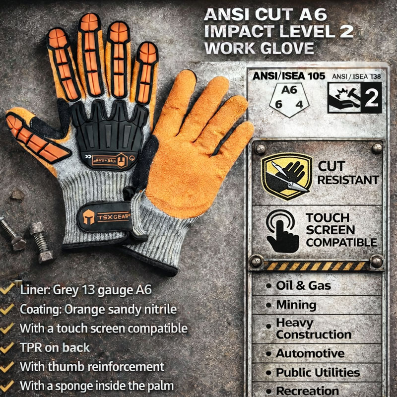 Nitrile Mechanic Glove - Guanti da Lavoro Antivibrazioni e Antitaglio